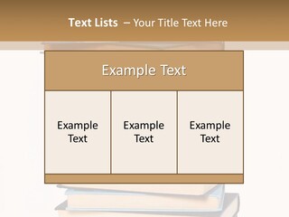 A Stack Of Books With An Apple On Top Of It PowerPoint Template