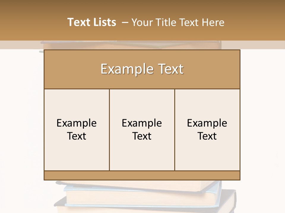 A Stack Of Books With An Apple On Top Of It PowerPoint Template