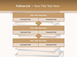 A Stack Of Books With An Apple On Top Of It PowerPoint Template