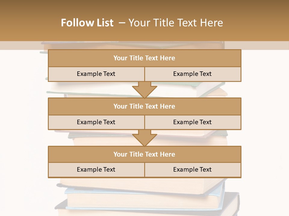 A Stack Of Books With An Apple On Top Of It PowerPoint Template