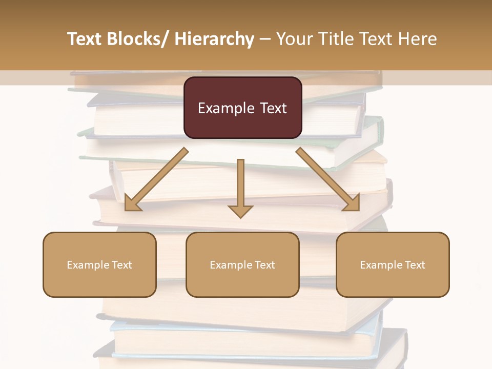 A Stack Of Books With An Apple On Top Of It PowerPoint Template