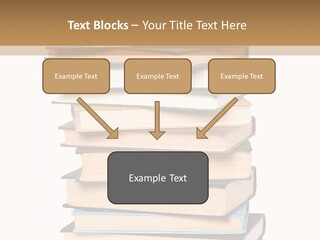 A Stack Of Books With An Apple On Top Of It PowerPoint Template