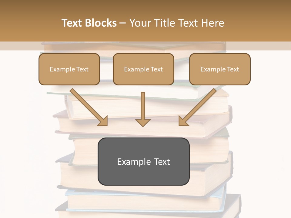 A Stack Of Books With An Apple On Top Of It PowerPoint Template