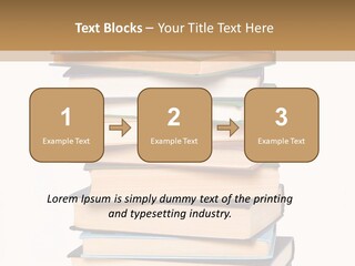 A Stack Of Books With An Apple On Top Of It PowerPoint Template
