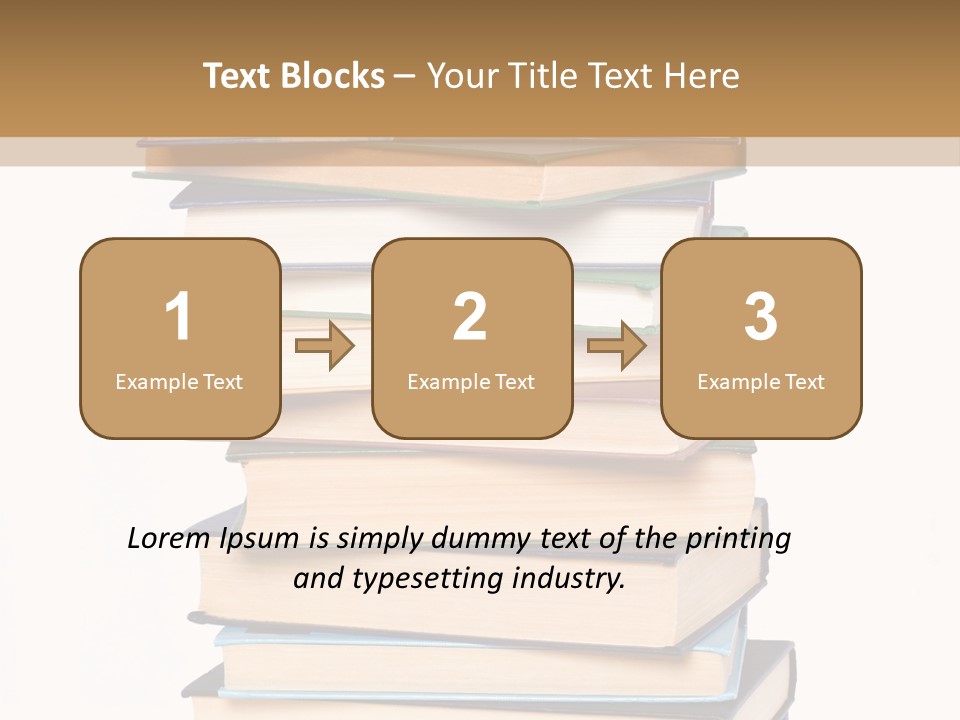 A Stack Of Books With An Apple On Top Of It PowerPoint Template