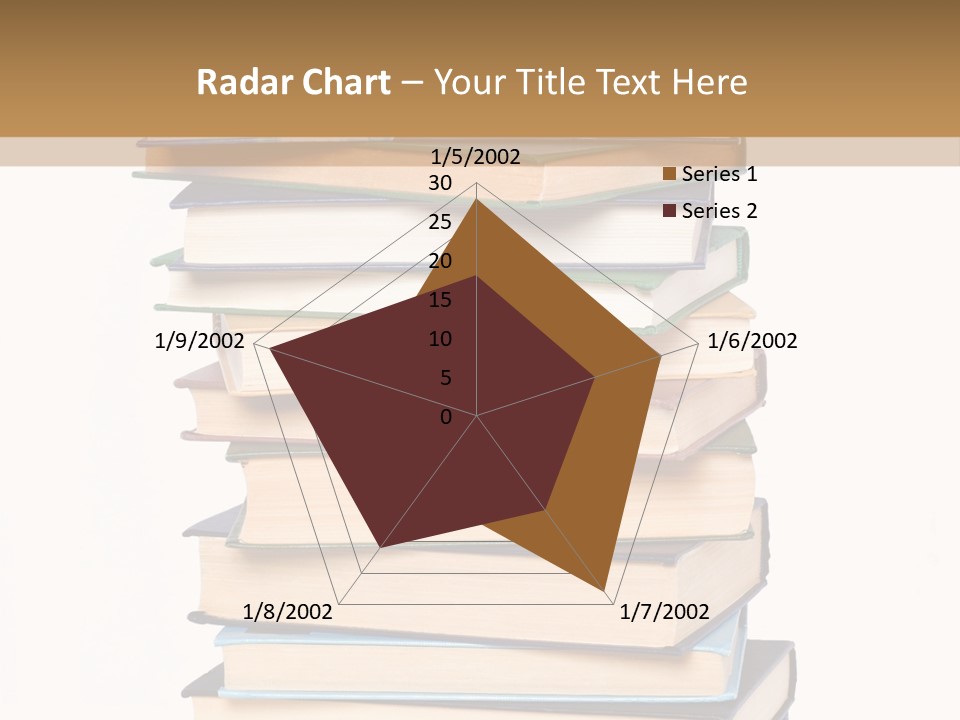 A Stack Of Books With An Apple On Top Of It PowerPoint Template