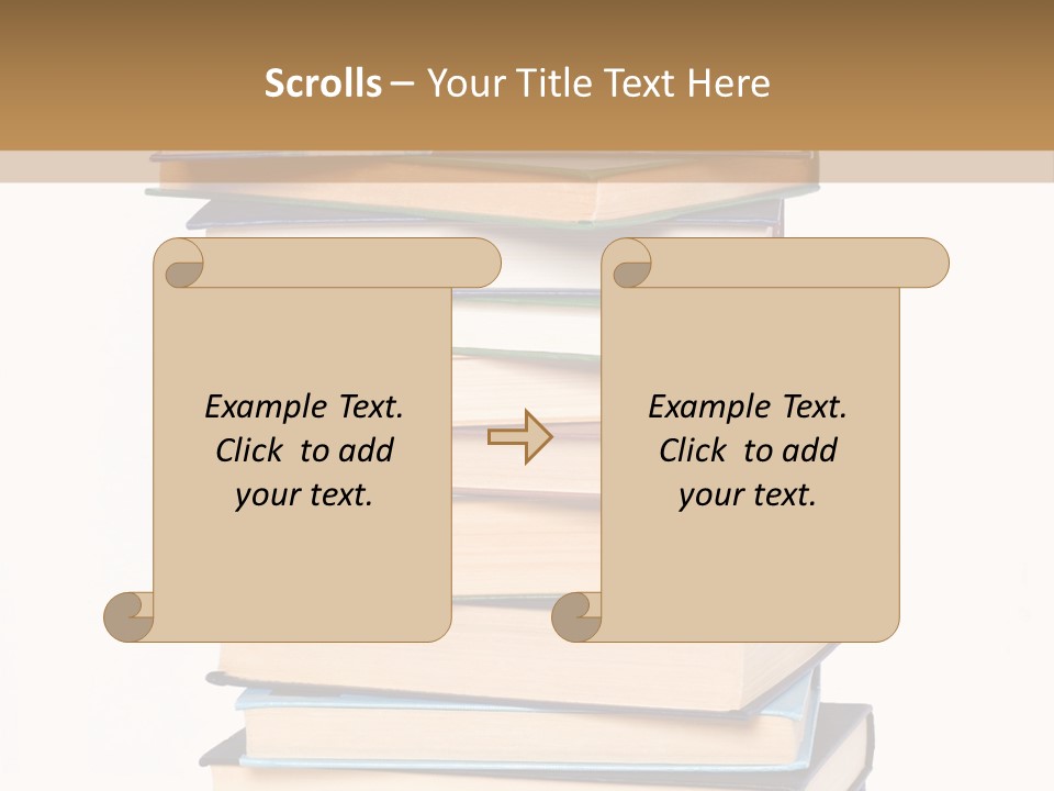 A Stack Of Books With An Apple On Top Of It PowerPoint Template