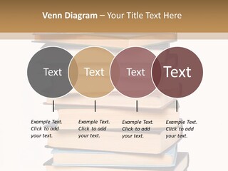 A Stack Of Books With An Apple On Top Of It PowerPoint Template