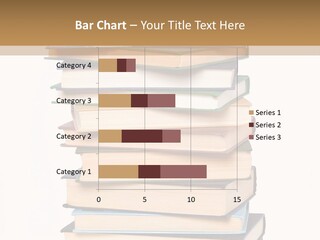 A Stack Of Books With An Apple On Top Of It PowerPoint Template