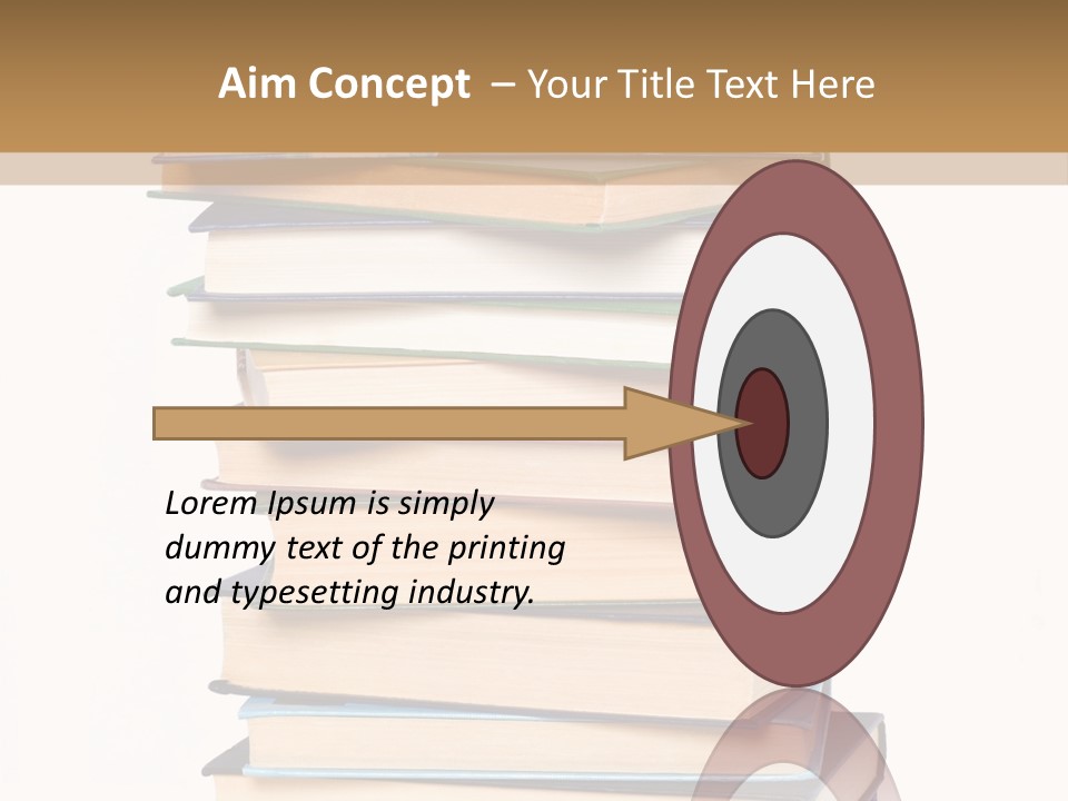 A Stack Of Books With An Apple On Top Of It PowerPoint Template
