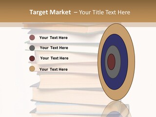 A Stack Of Books With An Apple On Top Of It PowerPoint Template