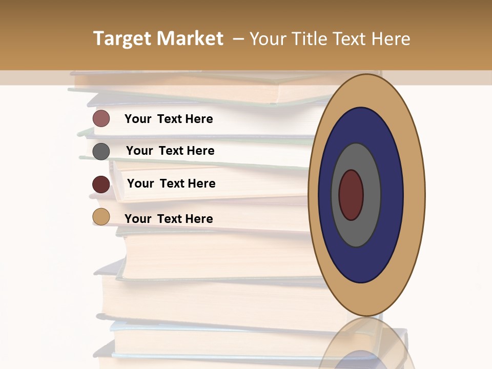 A Stack Of Books With An Apple On Top Of It PowerPoint Template