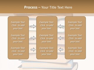 A Stack Of Books With An Apple On Top Of It PowerPoint Template