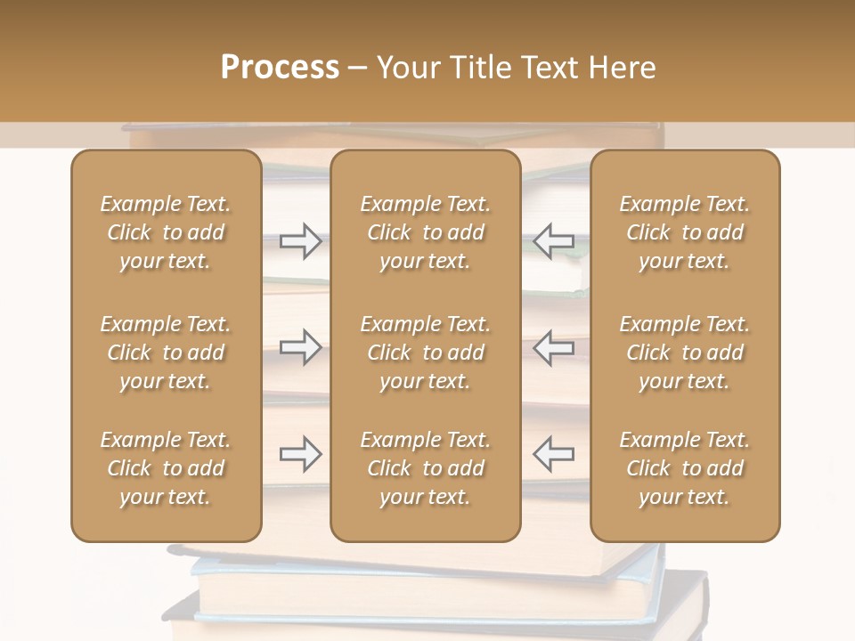 A Stack Of Books With An Apple On Top Of It PowerPoint Template