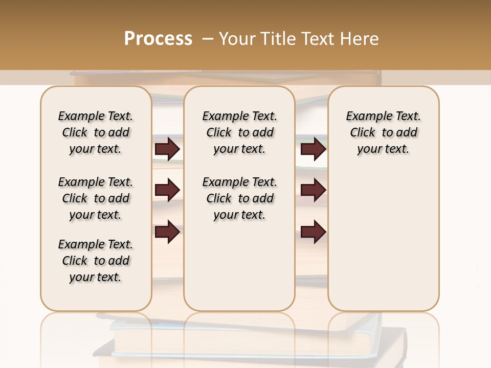 A Stack Of Books With An Apple On Top Of It PowerPoint Template