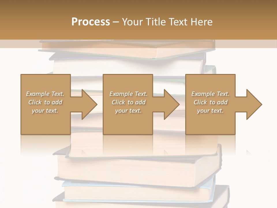 A Stack Of Books With An Apple On Top Of It PowerPoint Template