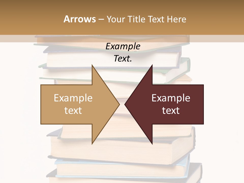 A Stack Of Books With An Apple On Top Of It PowerPoint Template