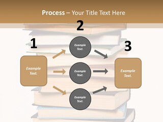 A Stack Of Books With An Apple On Top Of It PowerPoint Template