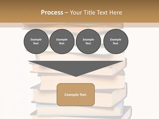 A Stack Of Books With An Apple On Top Of It PowerPoint Template