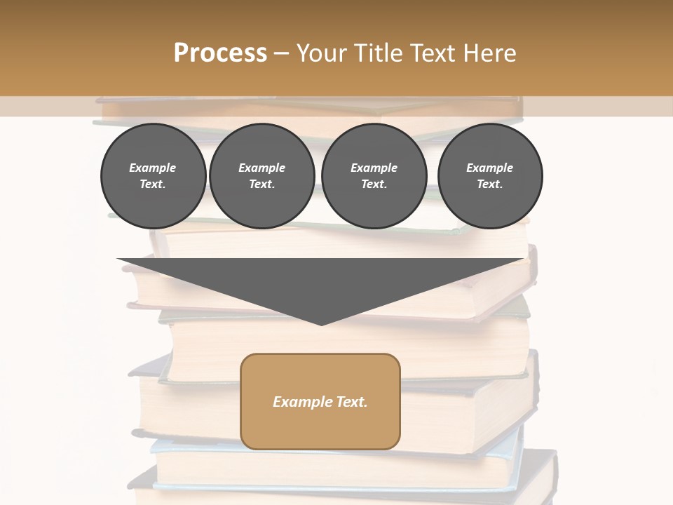 A Stack Of Books With An Apple On Top Of It PowerPoint Template