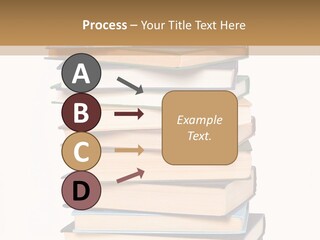 A Stack Of Books With An Apple On Top Of It PowerPoint Template