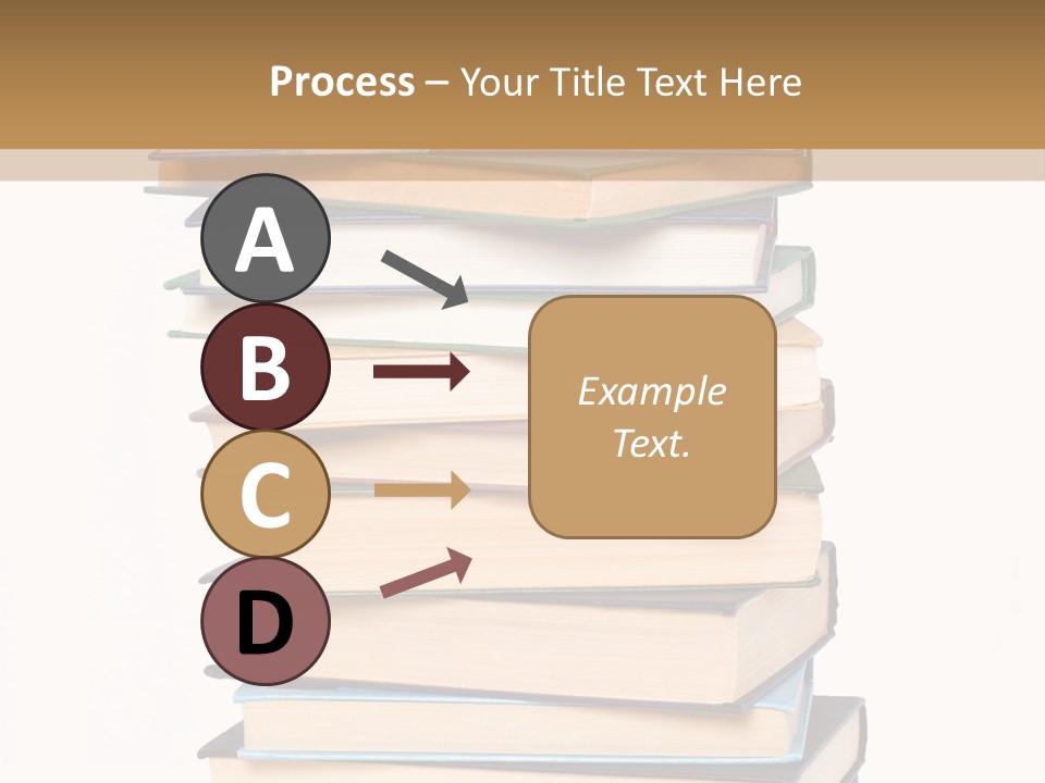 A Stack Of Books With An Apple On Top Of It PowerPoint Template