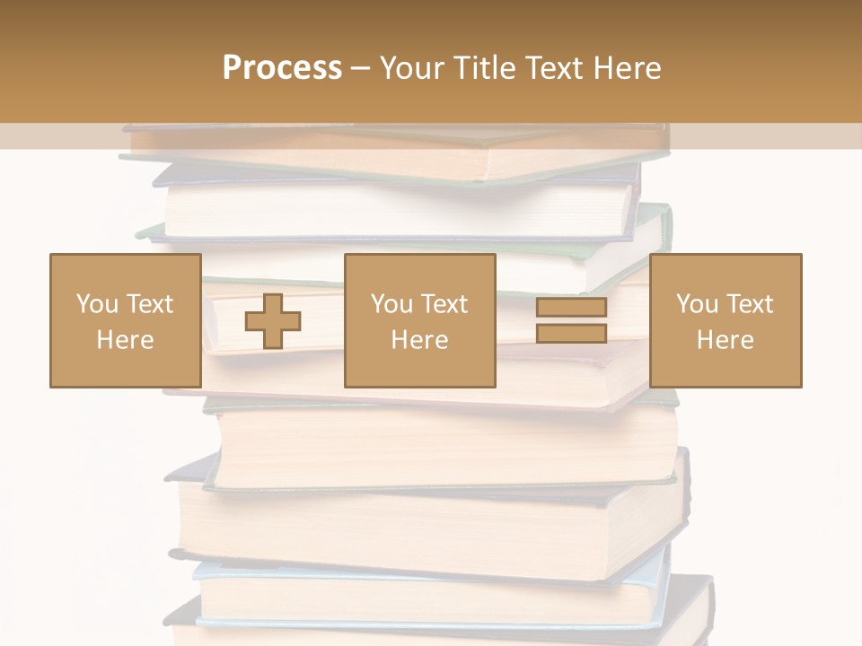 A Stack Of Books With An Apple On Top Of It PowerPoint Template
