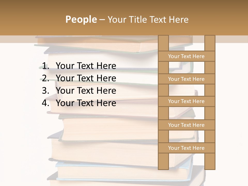 A Stack Of Books With An Apple On Top Of It PowerPoint Template