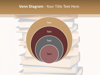 A Stack Of Books With An Apple On Top Of It PowerPoint Template