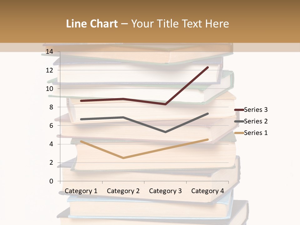 A Stack Of Books With An Apple On Top Of It PowerPoint Template