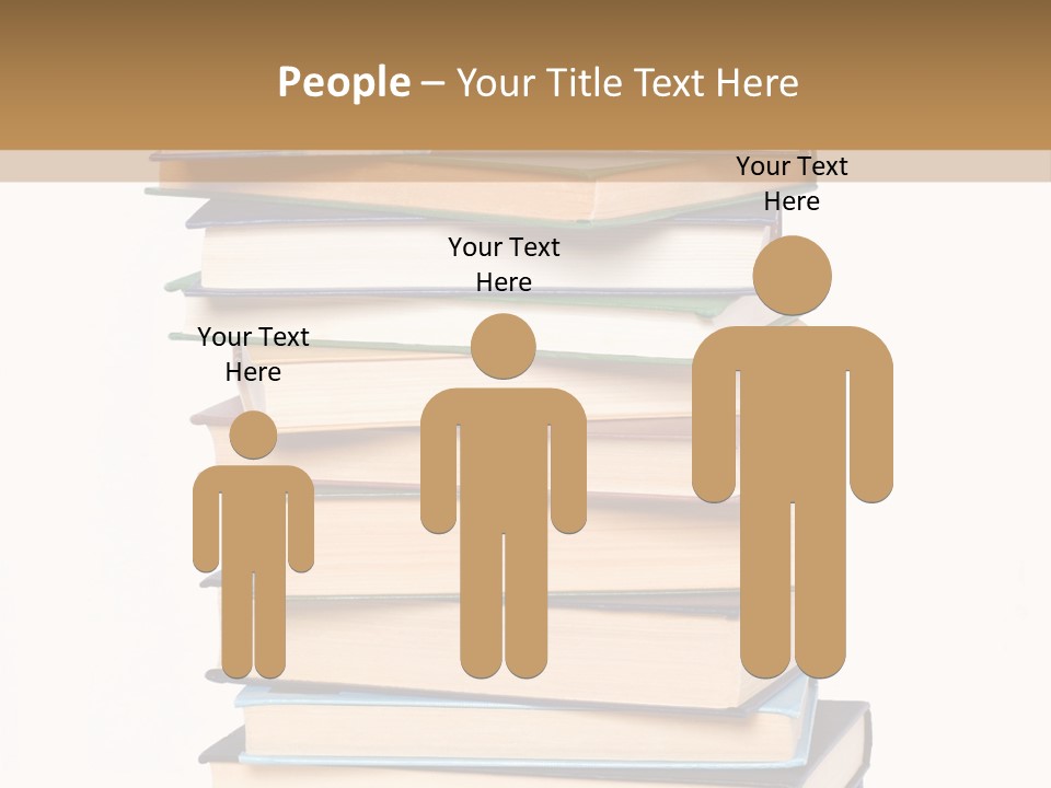 A Stack Of Books With An Apple On Top Of It PowerPoint Template