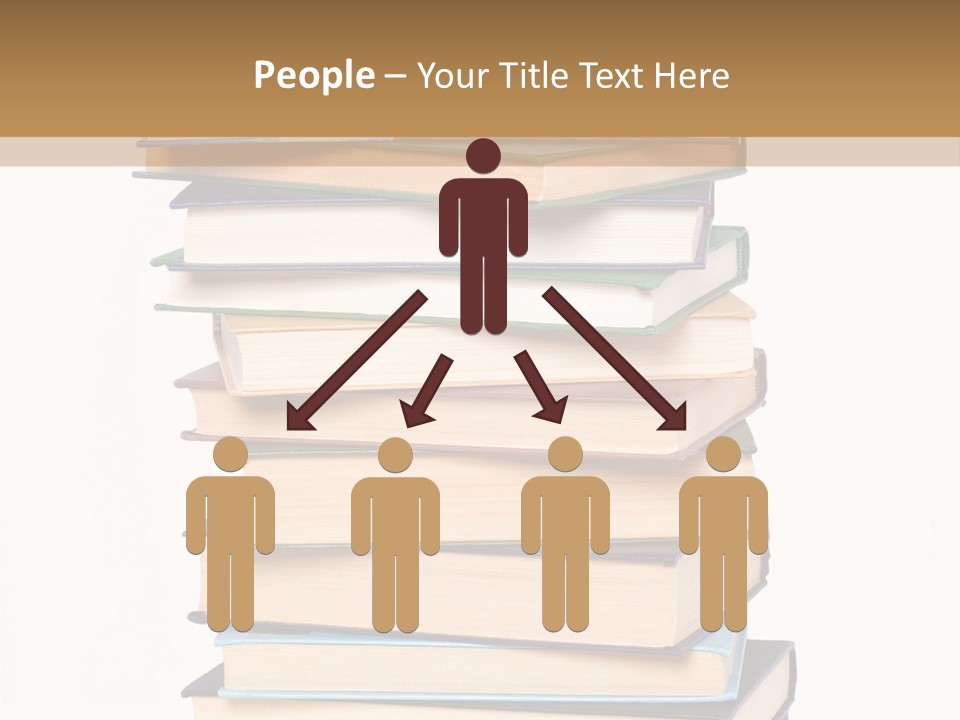 A Stack Of Books With An Apple On Top Of It PowerPoint Template