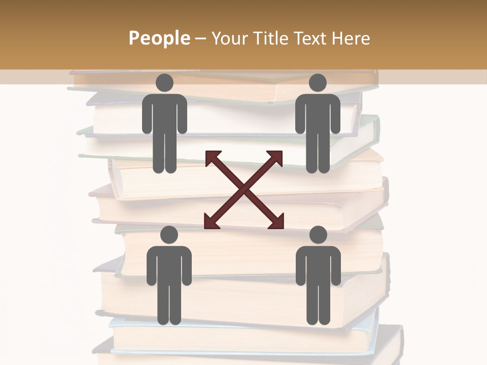 A Stack Of Books With An Apple On Top Of It PowerPoint Template