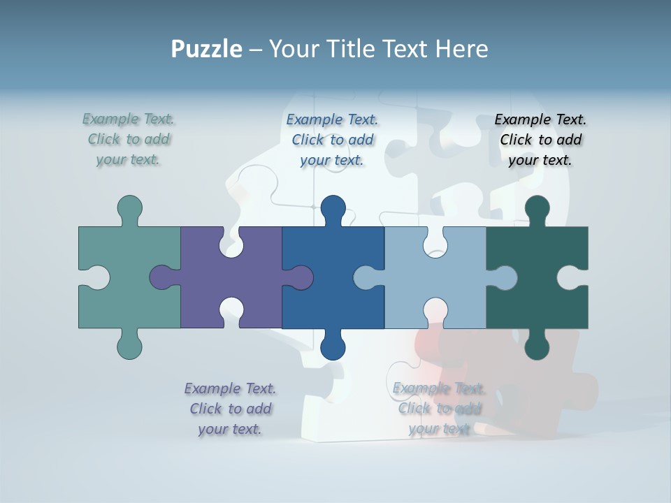 A Piece Of A Puzzle In The Shape Of A Head PowerPoint Template