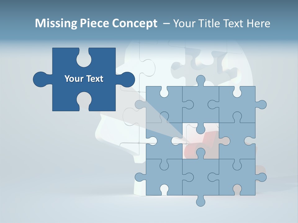 A Piece Of A Puzzle In The Shape Of A Head PowerPoint Template