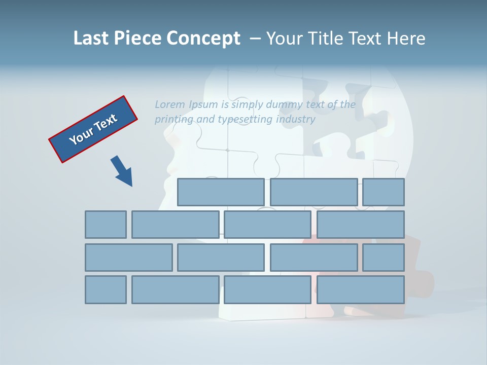 A Piece Of A Puzzle In The Shape Of A Head PowerPoint Template