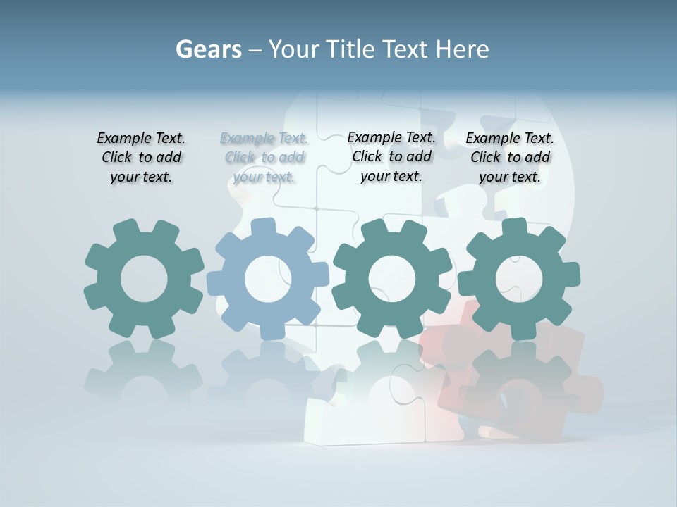 A Piece Of A Puzzle In The Shape Of A Head PowerPoint Template