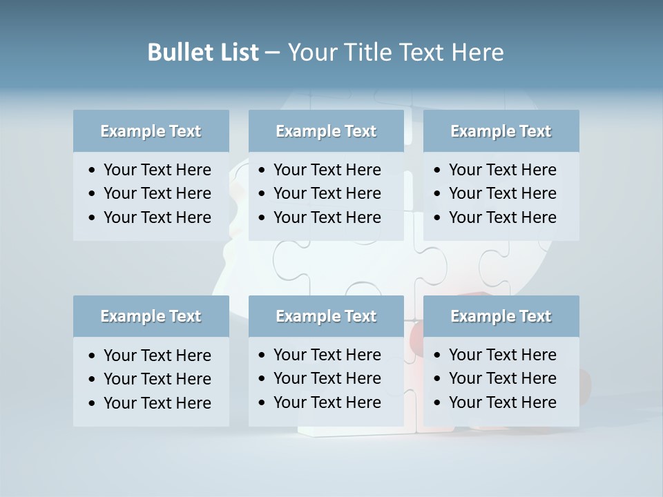 A Piece Of A Puzzle In The Shape Of A Head PowerPoint Template