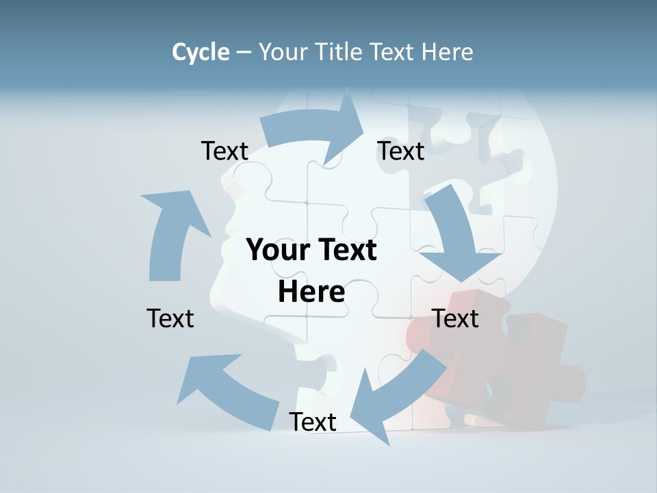 A Piece Of A Puzzle In The Shape Of A Head PowerPoint Template