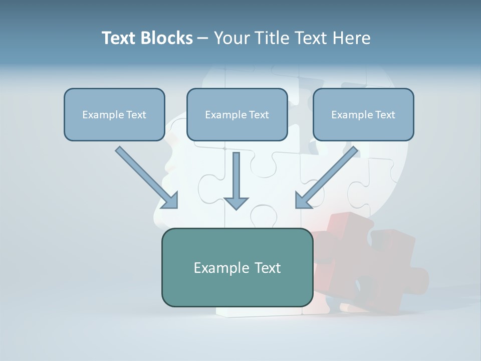 A Piece Of A Puzzle In The Shape Of A Head PowerPoint Template