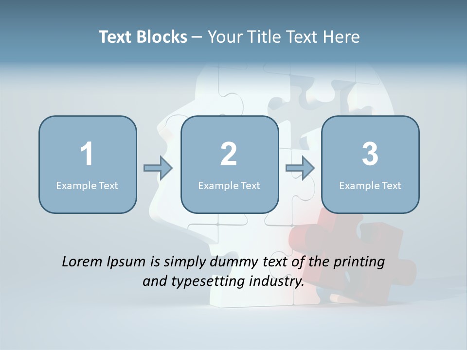 A Piece Of A Puzzle In The Shape Of A Head PowerPoint Template