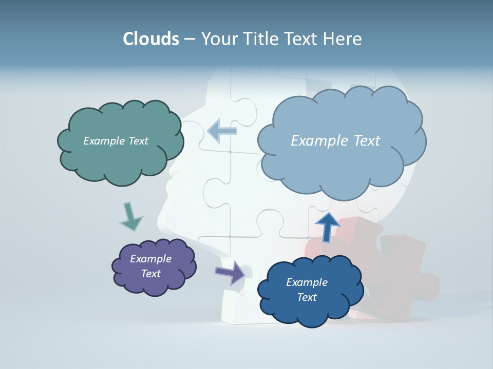 A Piece Of A Puzzle In The Shape Of A Head PowerPoint Template