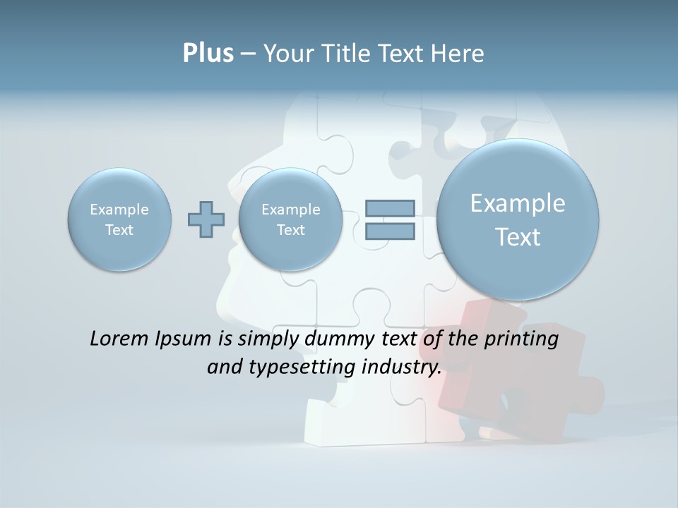 A Piece Of A Puzzle In The Shape Of A Head PowerPoint Template