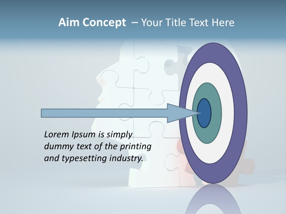 A Piece Of A Puzzle In The Shape Of A Head PowerPoint Template