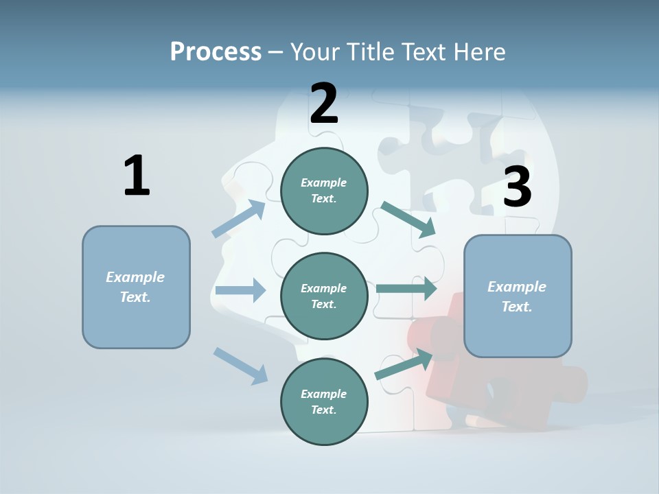 A Piece Of A Puzzle In The Shape Of A Head PowerPoint Template