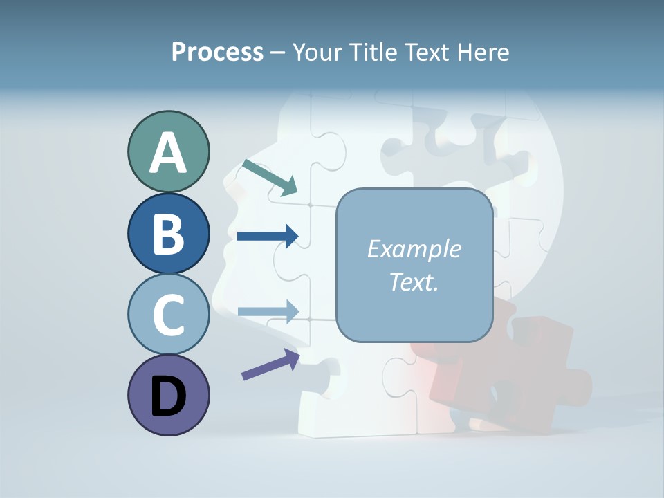 A Piece Of A Puzzle In The Shape Of A Head PowerPoint Template