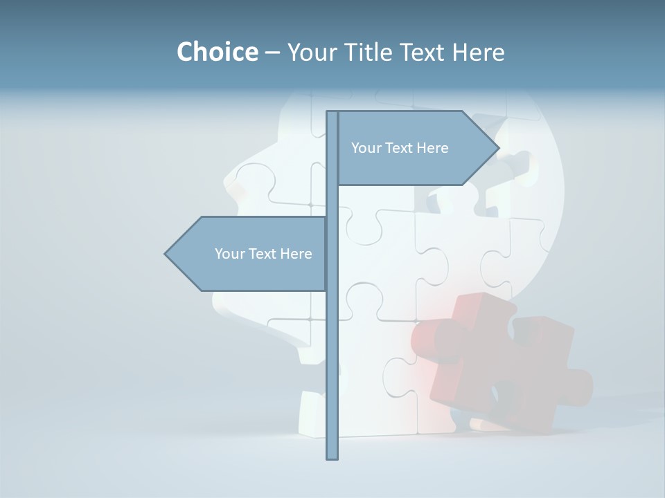 A Piece Of A Puzzle In The Shape Of A Head PowerPoint Template