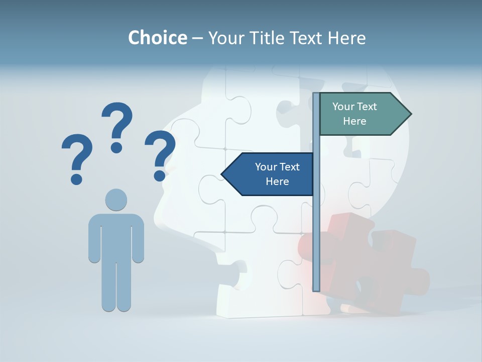 A Piece Of A Puzzle In The Shape Of A Head PowerPoint Template