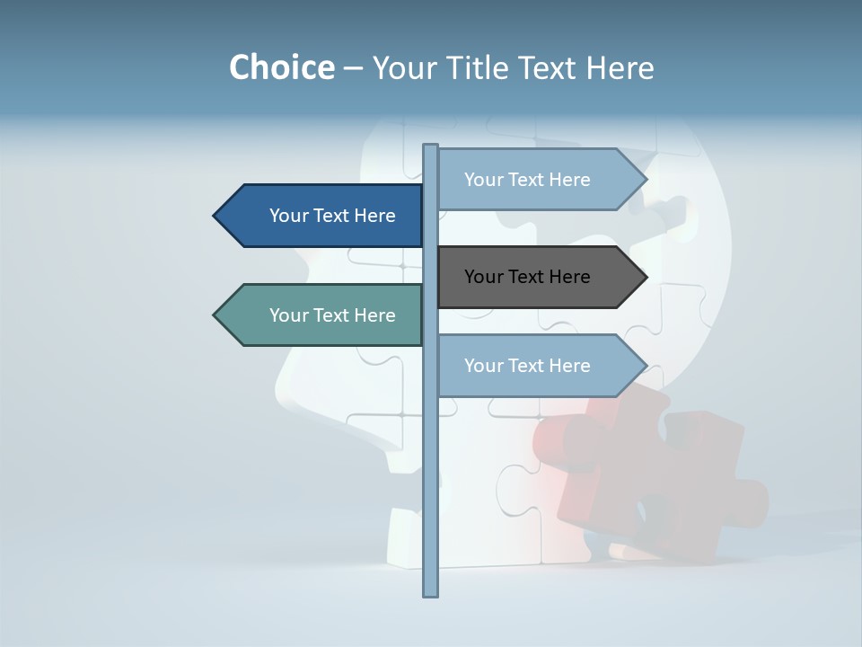 A Piece Of A Puzzle In The Shape Of A Head PowerPoint Template