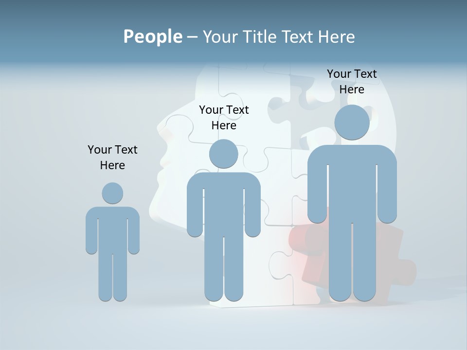 A Piece Of A Puzzle In The Shape Of A Head PowerPoint Template